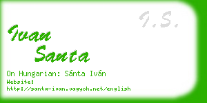 ivan santa business card