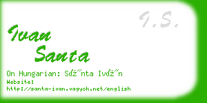 ivan santa business card